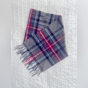 Plaid cashmere scarf